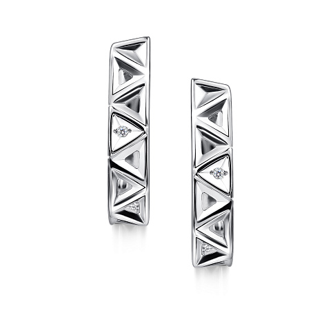 Серьги из серебра с бриллиантом Алькор 02-4728/000б-00 02-4728/000б-00