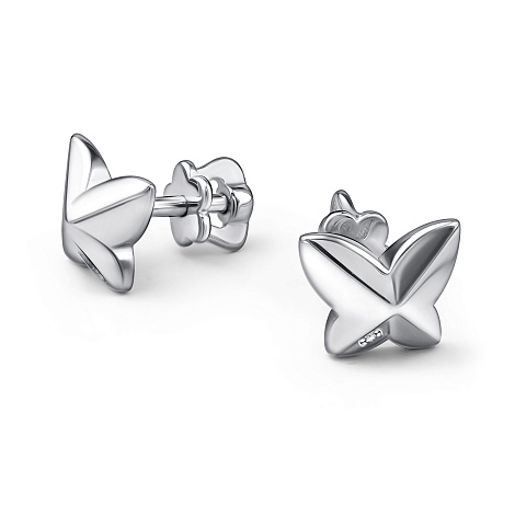 Серьги детские из серебра с бриллиантом Алькор 02-4785/000б-00 02-4785/000б-00