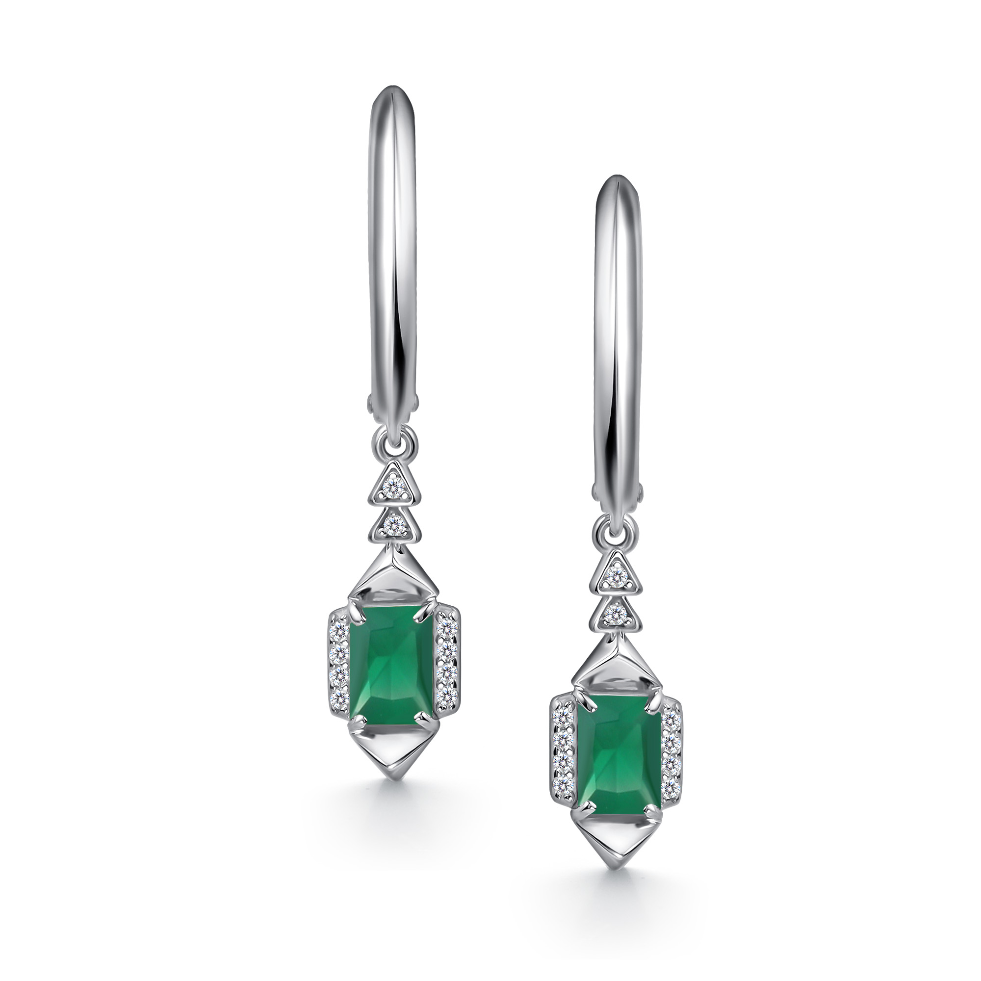 Серьги из серебра с фианитом Алькор 02-4853/00аг-00 02-4853/00аг-00