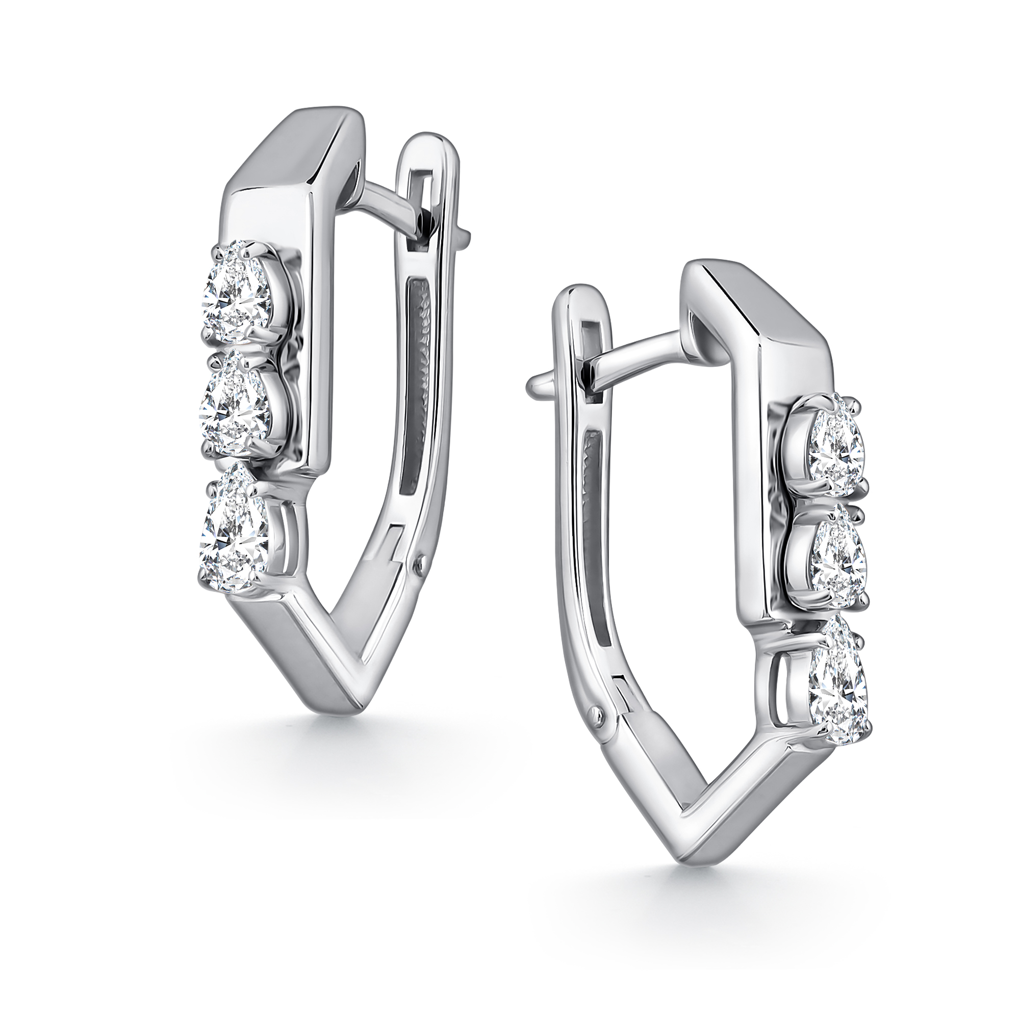 Серьги из серебра с фианитом Алькор 02-5095/00кц-00 02-5095/00кц-00