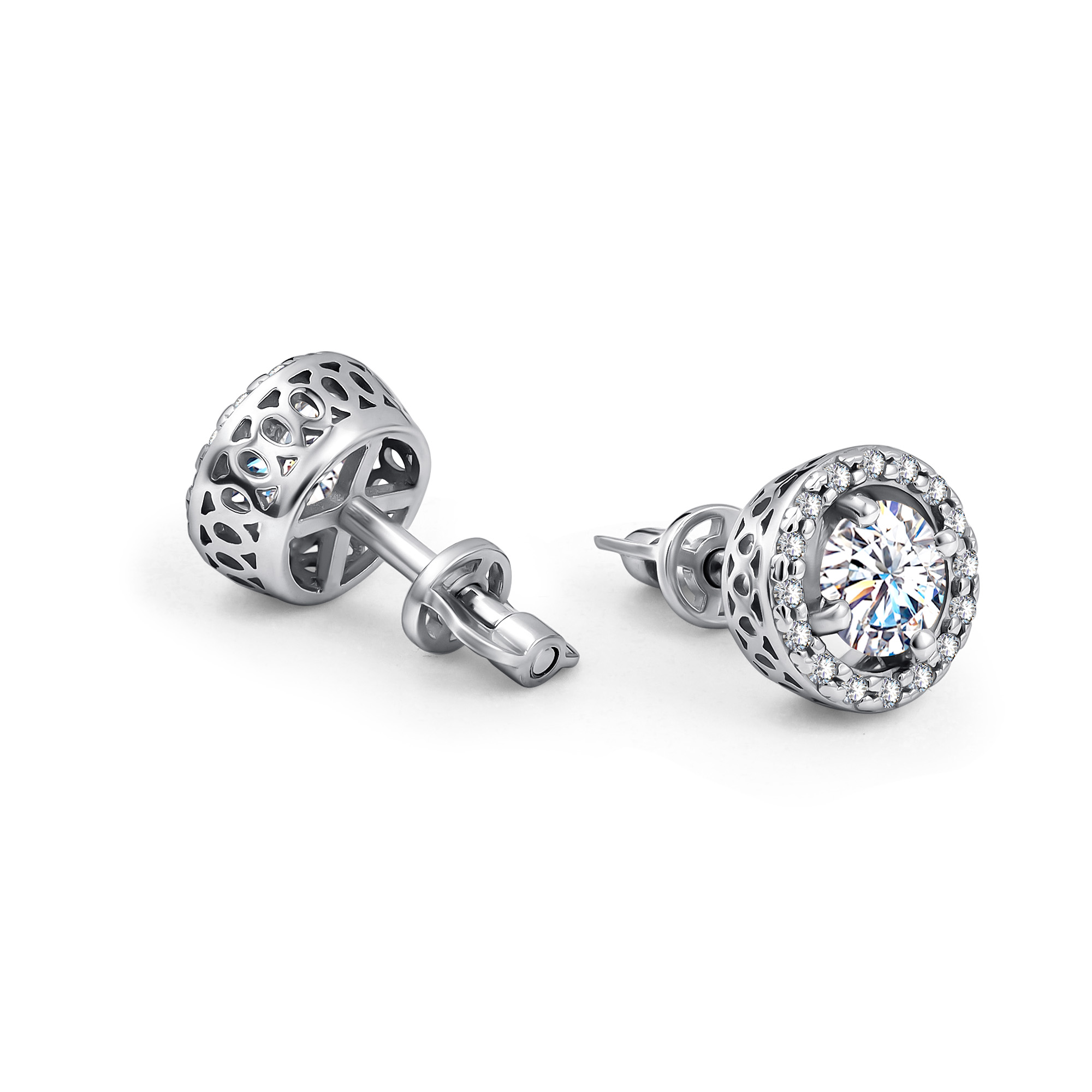 Серьги из серебра с фианитом Алькор 02-5192/000м-00 02-5192/000м-00