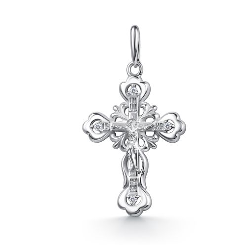 Подвес из серебра с фианитом Алькор 03-5256/00кц-00 03-5256/00кц-00