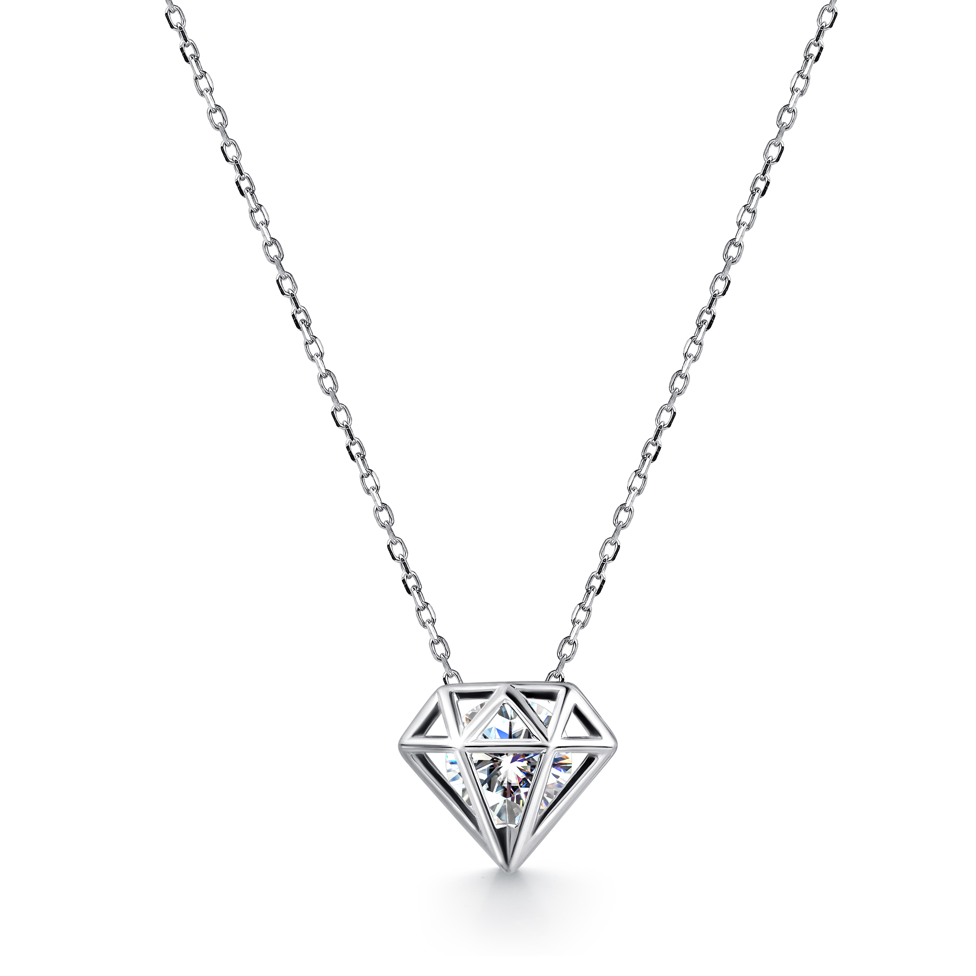 Колье из серебра с фианитом Алькор 06-1456/00кц-00 06-1456/00кц-00