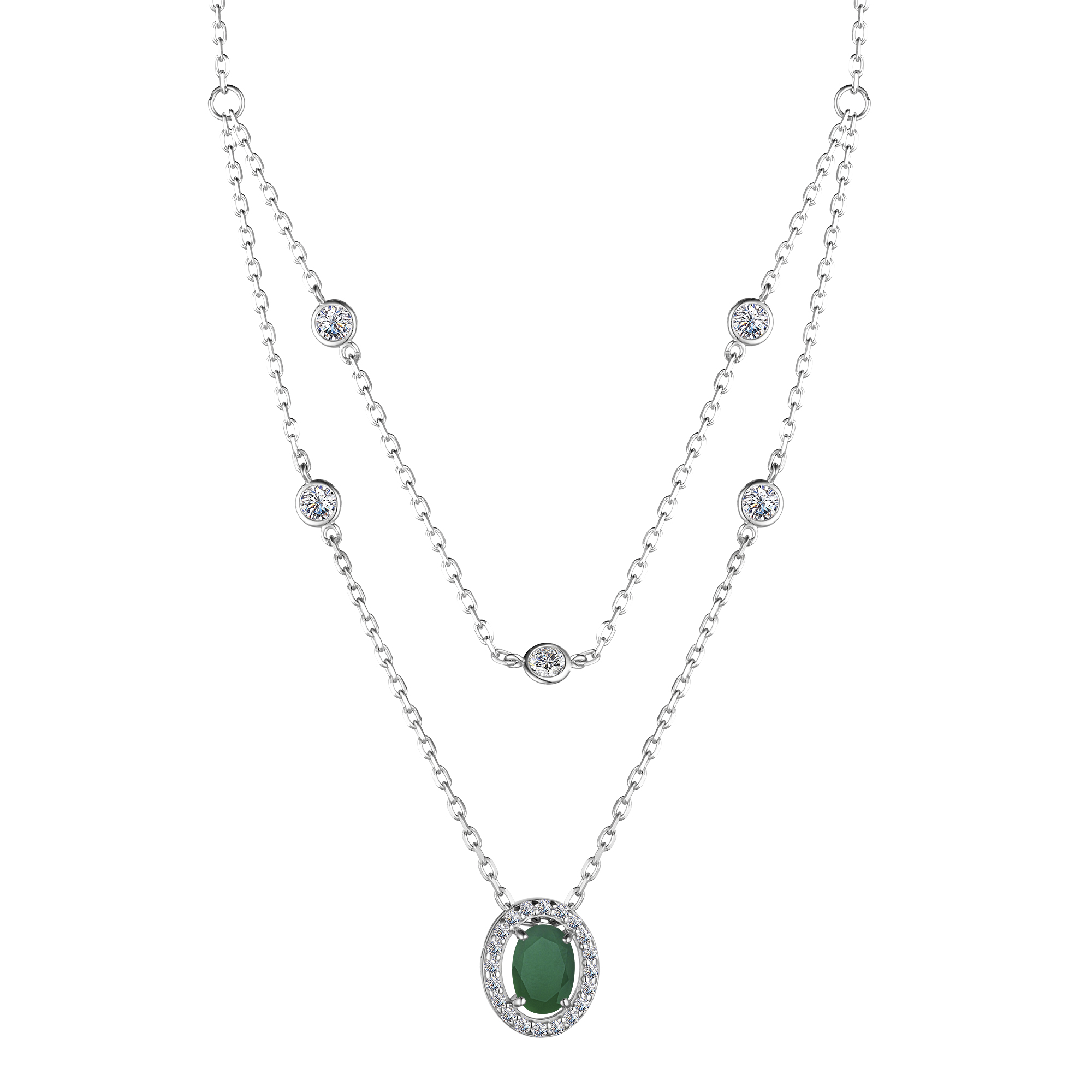 Колье из серебра с фианитом Алькор 06-3861/00аг-00 06-3861/00аг-00
