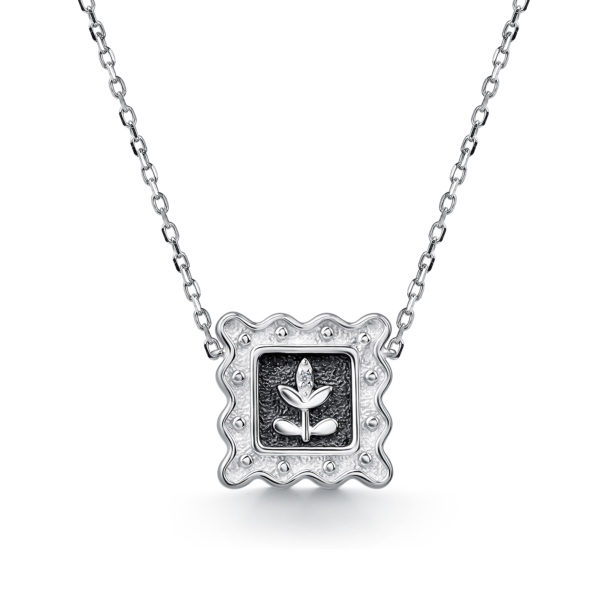 Колье из серебра с фианитом Алькор 06-4955/00кц-17 06-4955/00кц-17