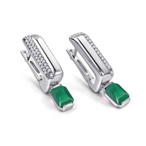 Серьги из серебра с фианитом Алькор 02-5459/00аг-00 02-5459/00аг-00