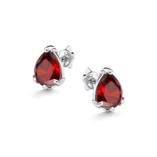 Серьги из серебра с гранатом Алькор 02-5514/00гр-00 02-5514/00гр-00