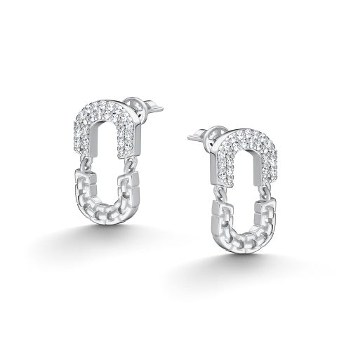 Серьги из серебра с фианитом Алькор 02-5568/00кц-00 02-5568/00кц-00