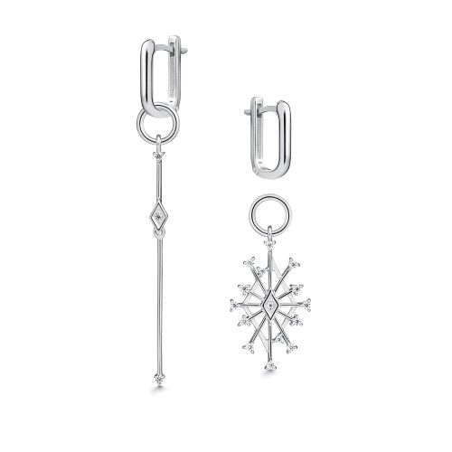 Серьги из серебра с фианитом Алькор 02-5604/00кц-00 02-5604/00кц-00
