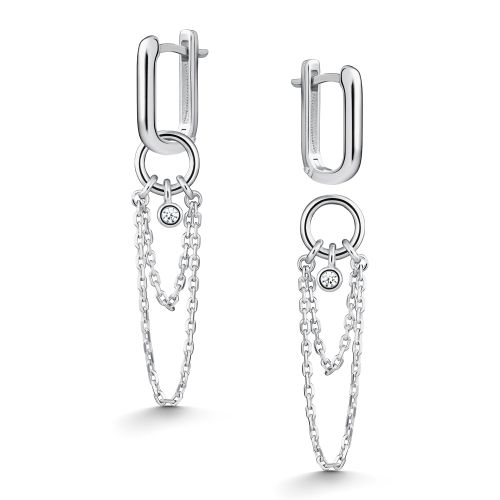 Серьги из серебра с фианитом Алькор 02-5606/00кц-00 02-5606/00кц-00
