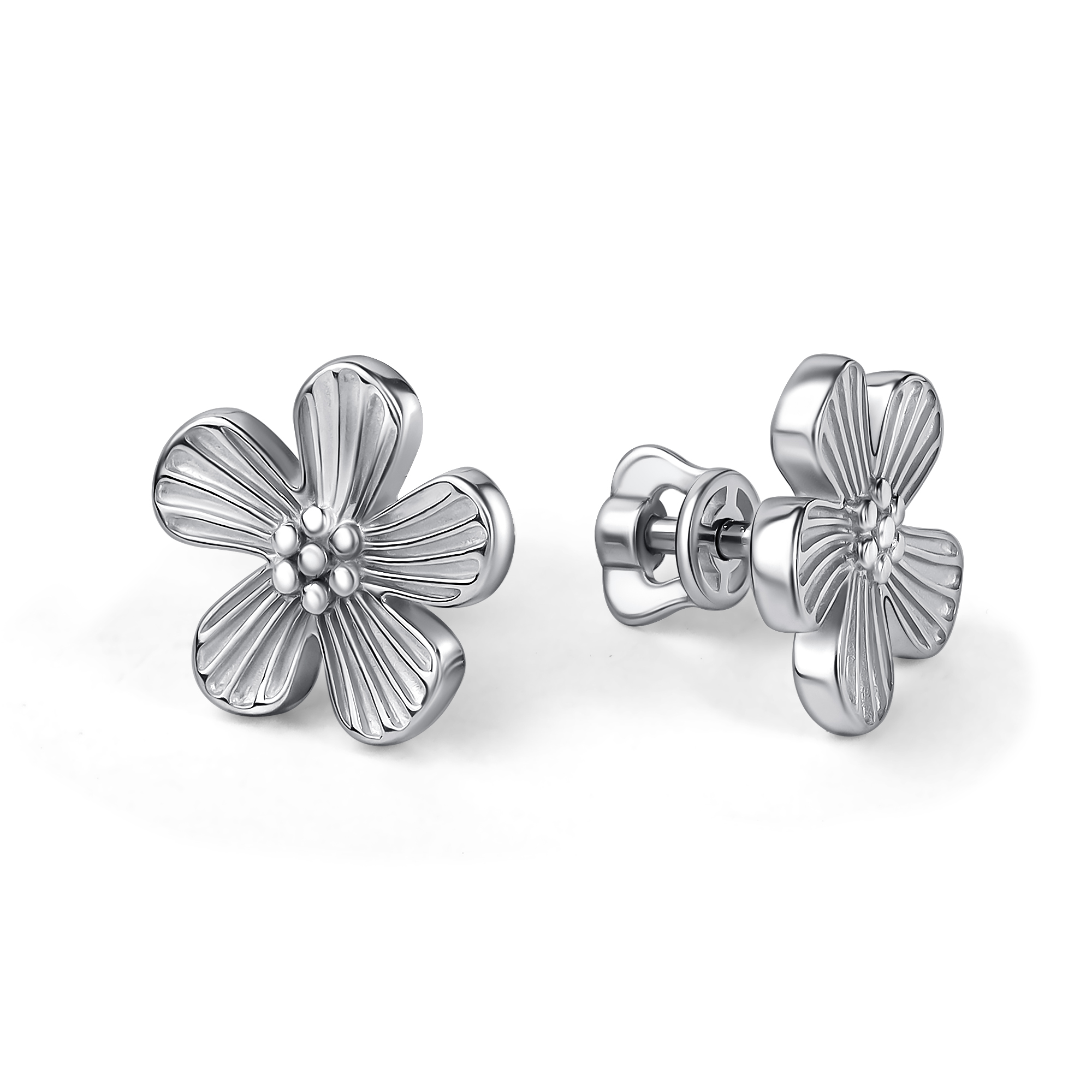Серьги из серебра Алькор 02-5673/0000-00 02-5673/0000-00
