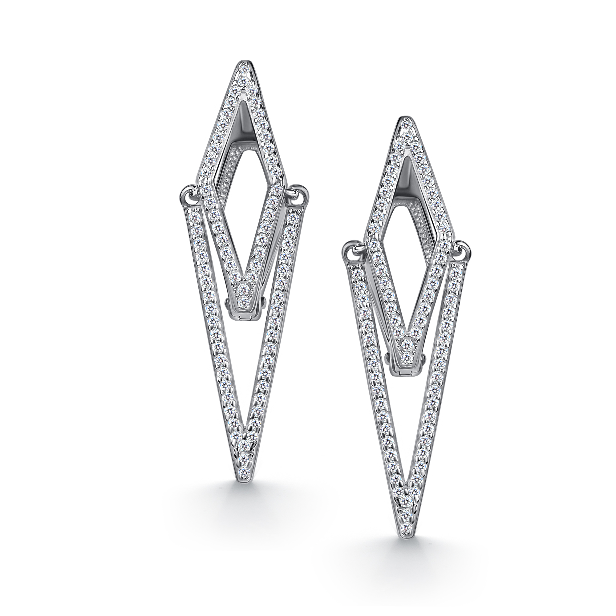 Серьги из серебра с фианитом Алькор 02-5677/00кц-00 02-5677/00кц-00