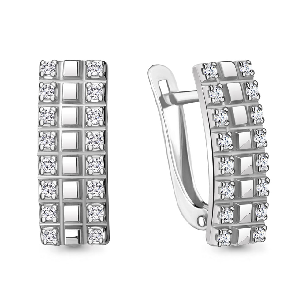 Серьги из серебра AQUAMARINE 49795а.5 49795а.5