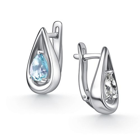 Серьги из серебра Алькор 02-5772/гхтб-00 02-5772/гхтб-00