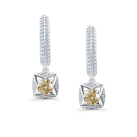 Серьги из серебра с фианитом Алькор 02-5189/001м-00 02-5189/001м-00