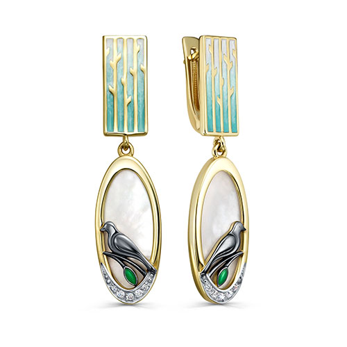 Серьги из серебра с фианитом KABAROVSKY 12-974-6231 12-974-6231