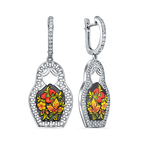 Серьги из серебра с фианитом KABAROVSKY 12-999-7991 12-999-7991