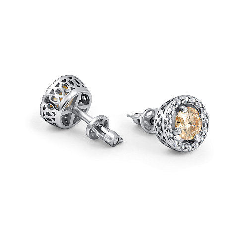 Серьги из серебра с фианитом Алькор 02-5192/001м-00 02-5192/001м-00