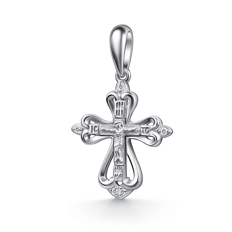 Крест из серебра с фианитом Алькор 03-5263/00кц-00 03-5263/00кц-00