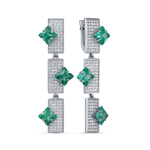 Серьги из серебра с фианитом KABAROVSKY 12-1027-13300 12-1027-13300