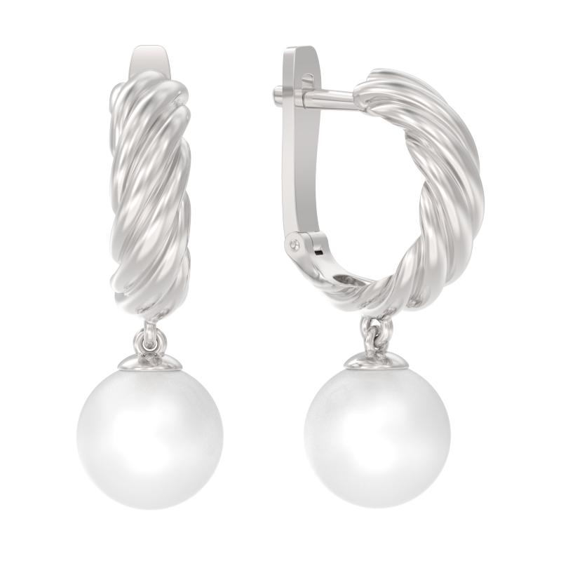 Серьги из серебра с жемчугом Арина 1062822-01250-2s 1062822-01250-2s