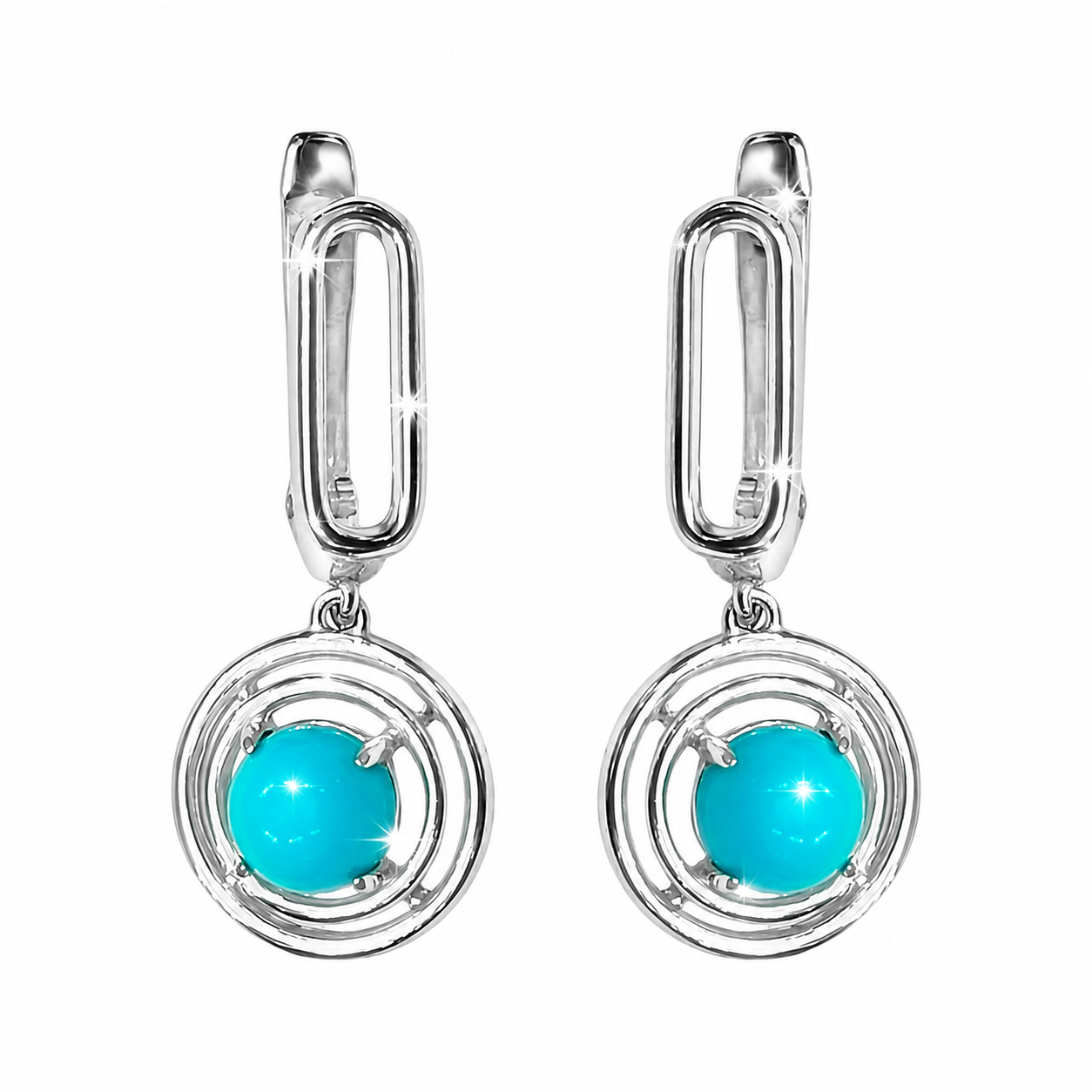 Серьги из серебра с бирюзой Арина 1057062-01210-b 1057062-01210-b