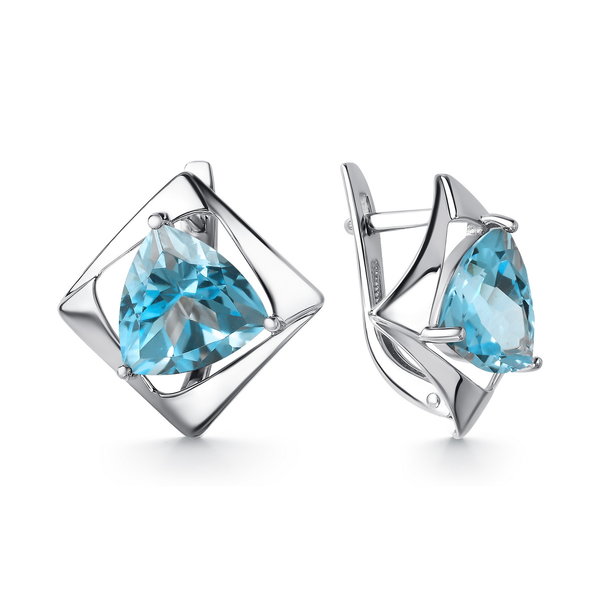 Серьги из серебра с топазом Голд Стрим 20981944 20981944