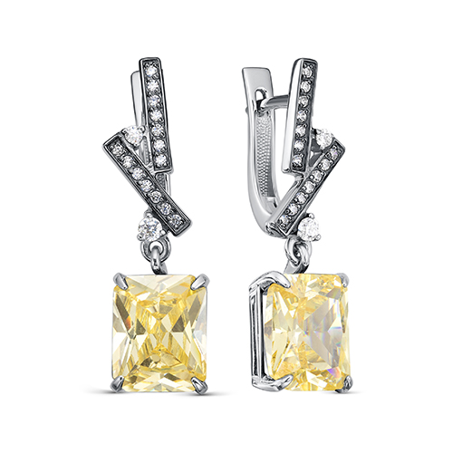 Серьги из серебра с фианитом KABAROVSKY 12-956-14289 12-956-14289