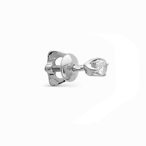 Серьга из белого золота с бриллиантом Алькор 2235-200 2235-200