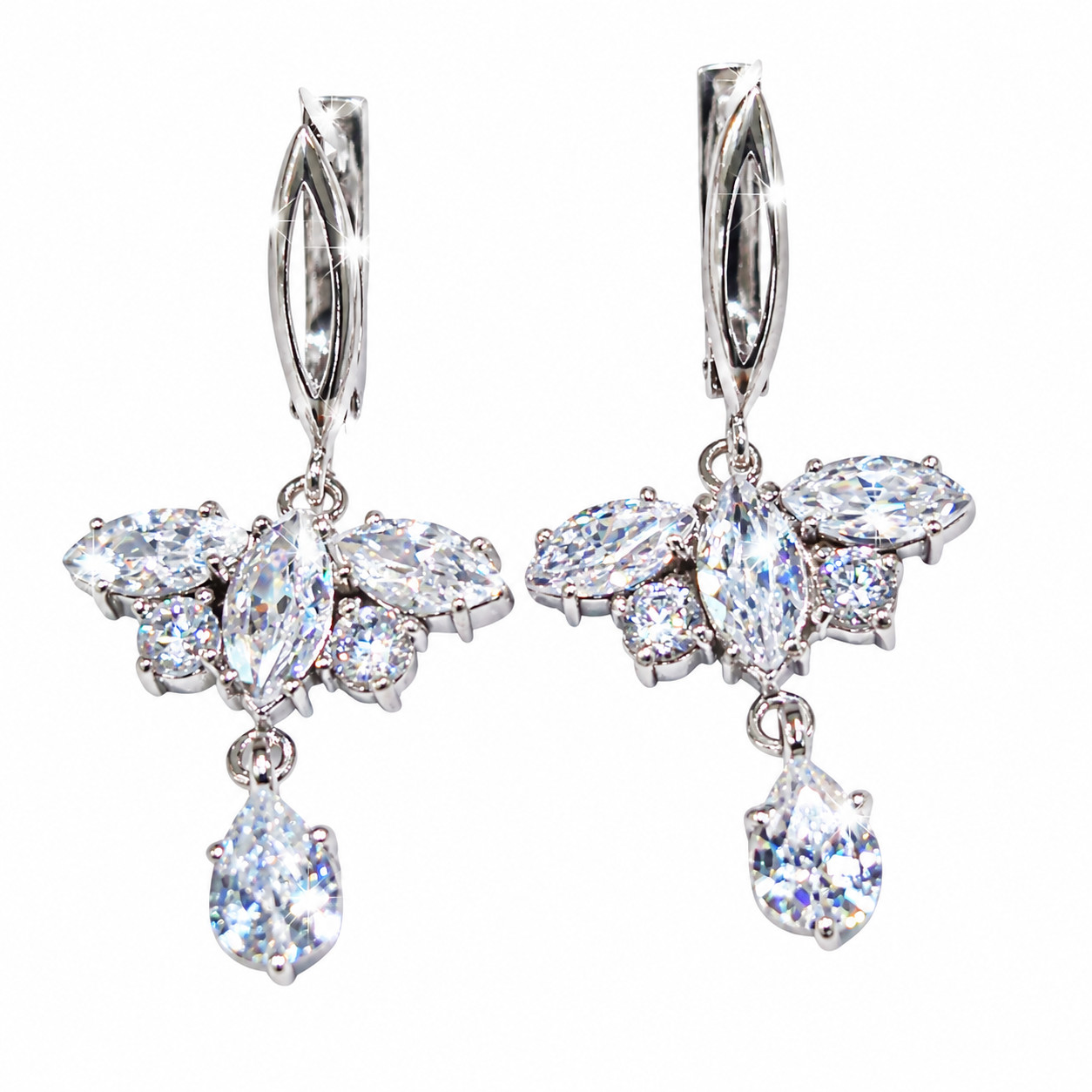 Серьги из серебра с фианитом Шабалкин Е.В. с-0176 с-0176