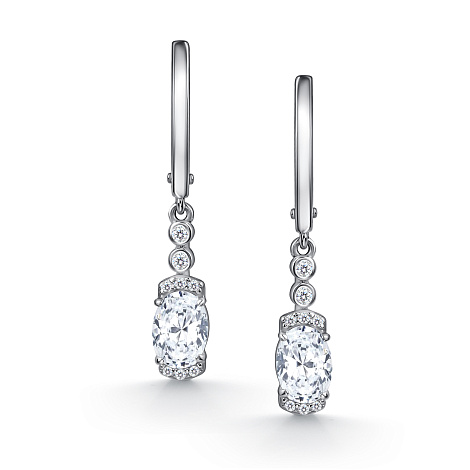 Серьги из серебра с фианитом Алькор 02-4852/00гх-00 02-4852/00гх-00