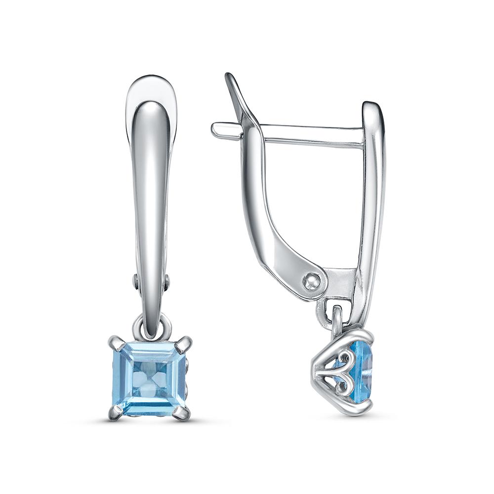 Серьги из серебра с топазом Красная Пресня 33116542дтл 33116542дтл
