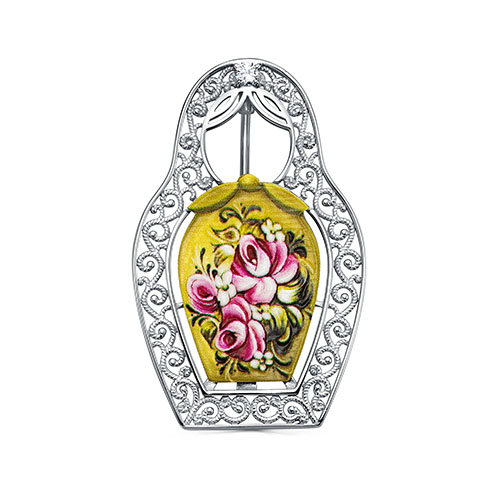 Брошь из серебра с фианитом KABAROVSKY 15-999-7990 15-999-7990
