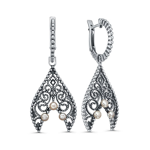 Серьги из серебра с жемчугом KABAROVSKY 12-1044-1583 12-1044-1583