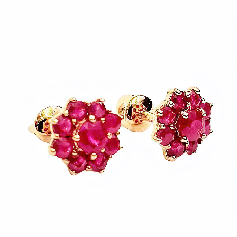 Серьга из золота с рубином Клондайк 860051пкр 860051пкр