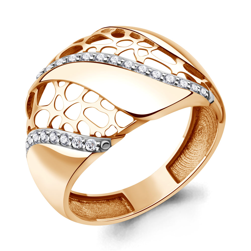 Кольцо из золота с фианитом AQUAMARINE 600920.1 600920.1