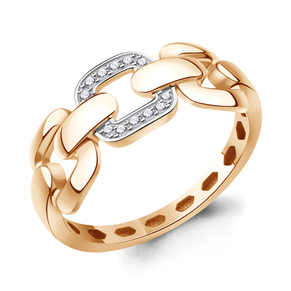 Кольцо из золота с фианитом AQUAMARINE 600925.1 600925.1