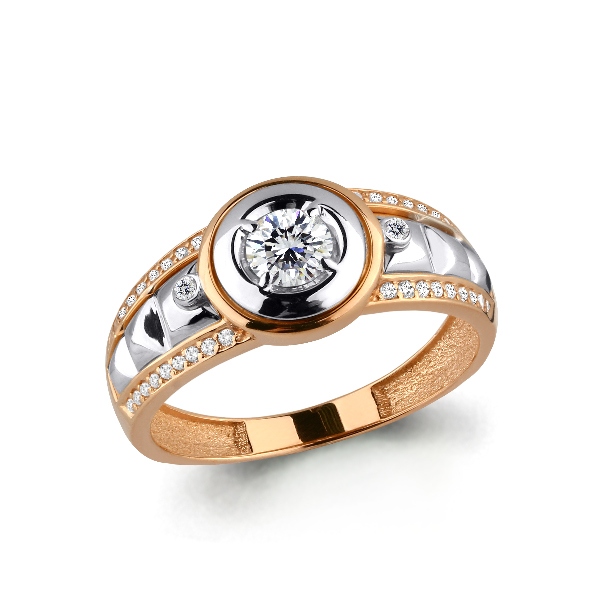 Печатка из золота с фианитом AQUAMARINE 62179.1 62179.1