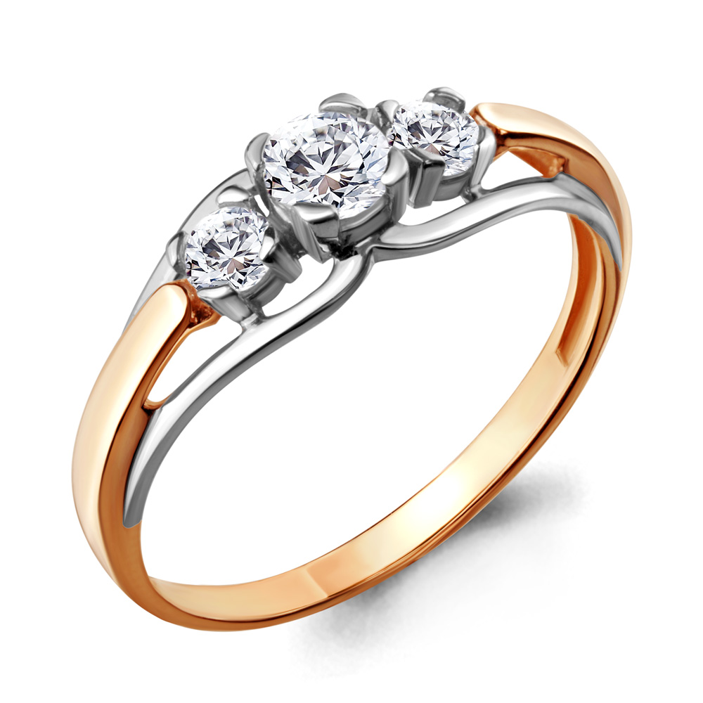 Кольцо из золота с фианитом AQUAMARINE 665731.1 665731.1