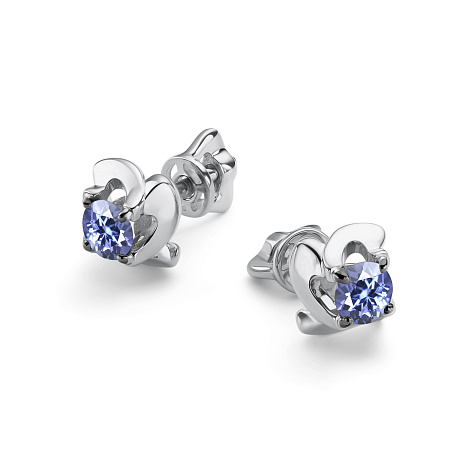 Серьги из белого золота Алькор 26415-204 26415-204