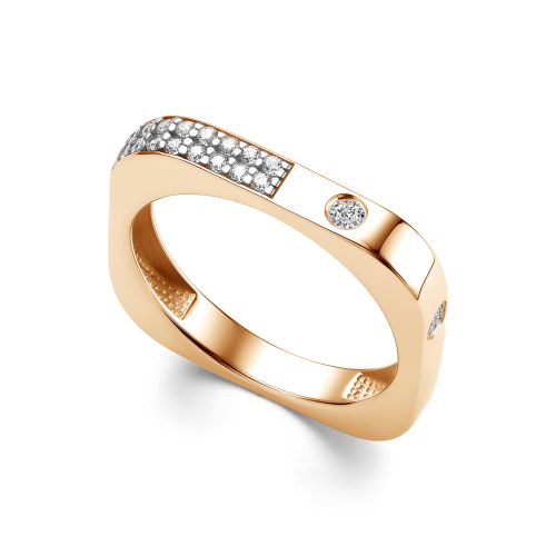 Кольцо из серебра с фианитом Алькор 01-4048/00кц-60 01-4048/00кц-60