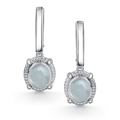 Серьги из серебра с аквамарином Алькор 02-4415/0акв-00 02-4415/0акв-00