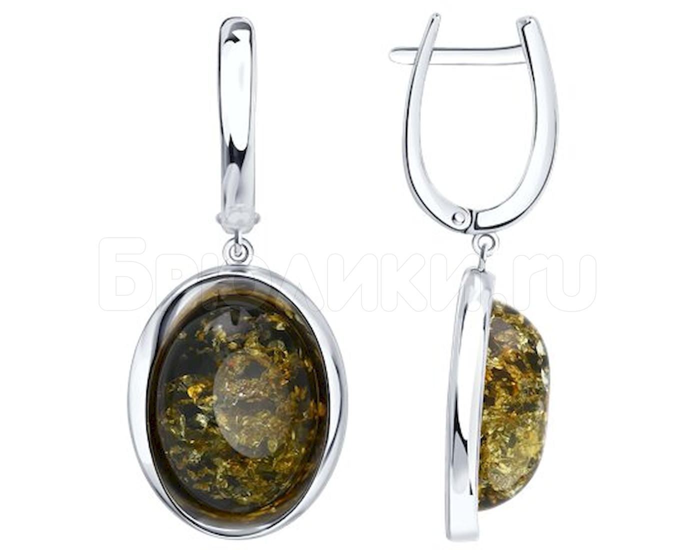 Серьги из серебра с янтарём SOKOLOV 83020497 83020497