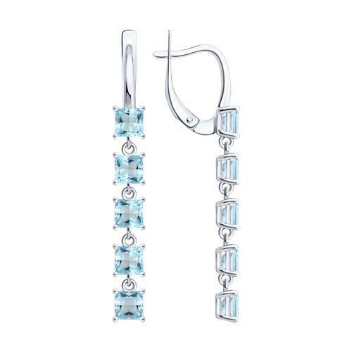 Серьги из серебра с топазом SOKOLOV 92025738 92025738