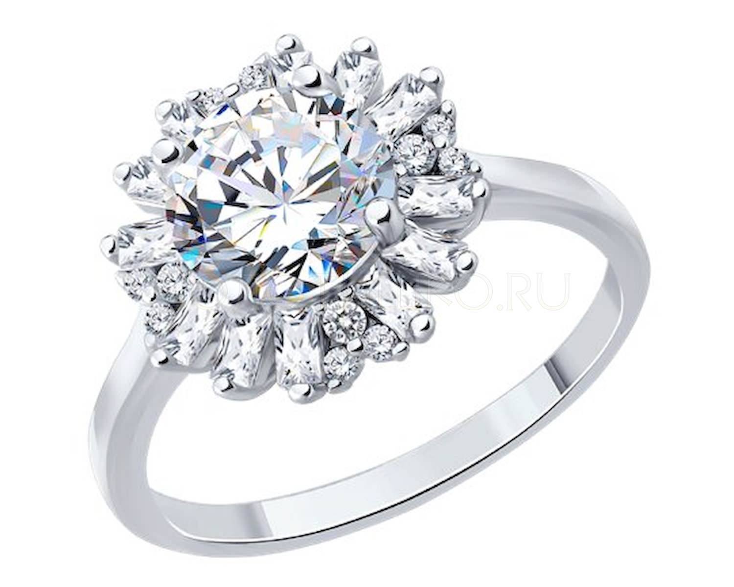 Кольцо из серебра с фианитом SOKOLOV 94014883-91 94014883-91