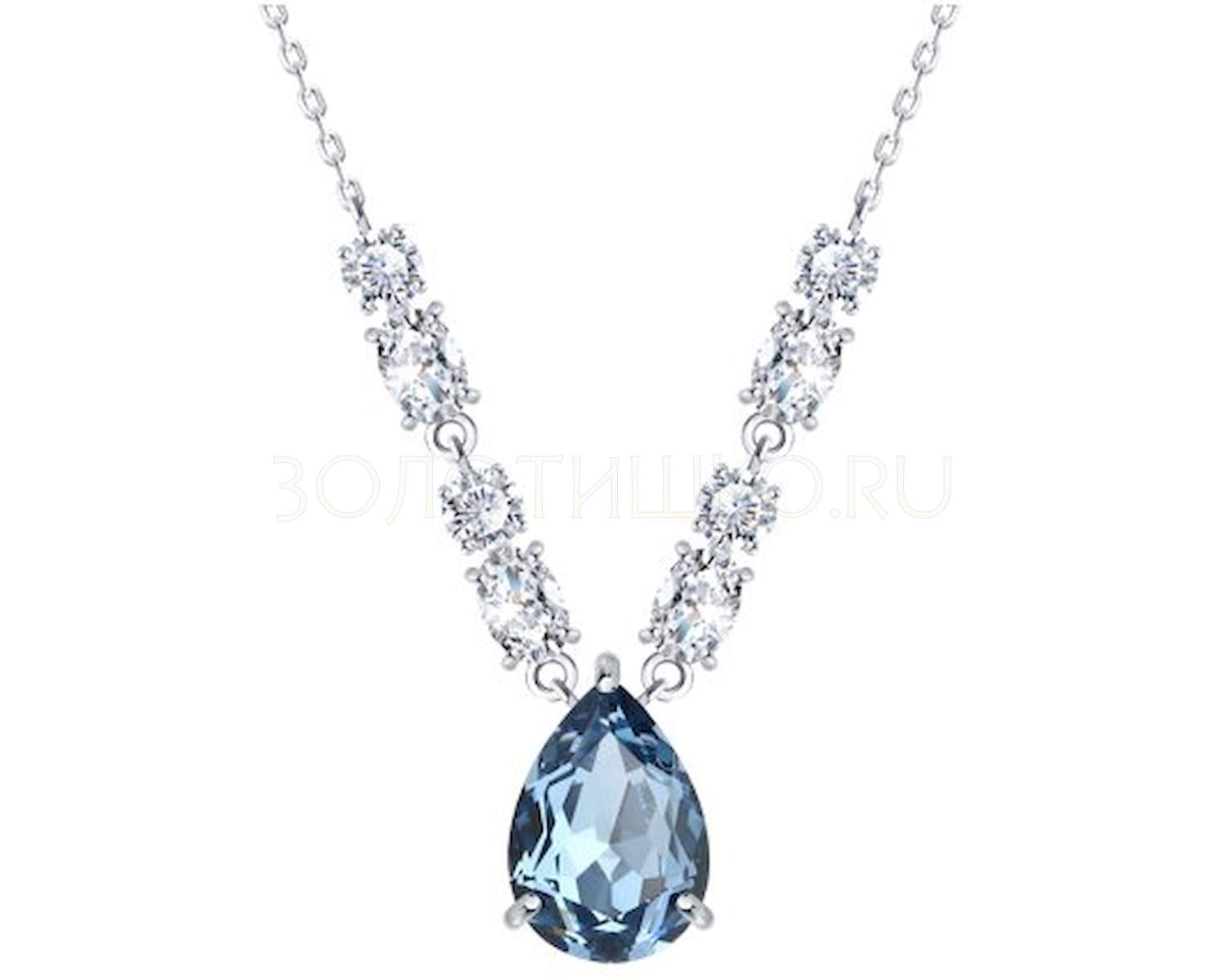 Колье из серебра с фианитом SOKOLOV 94071444 94071444