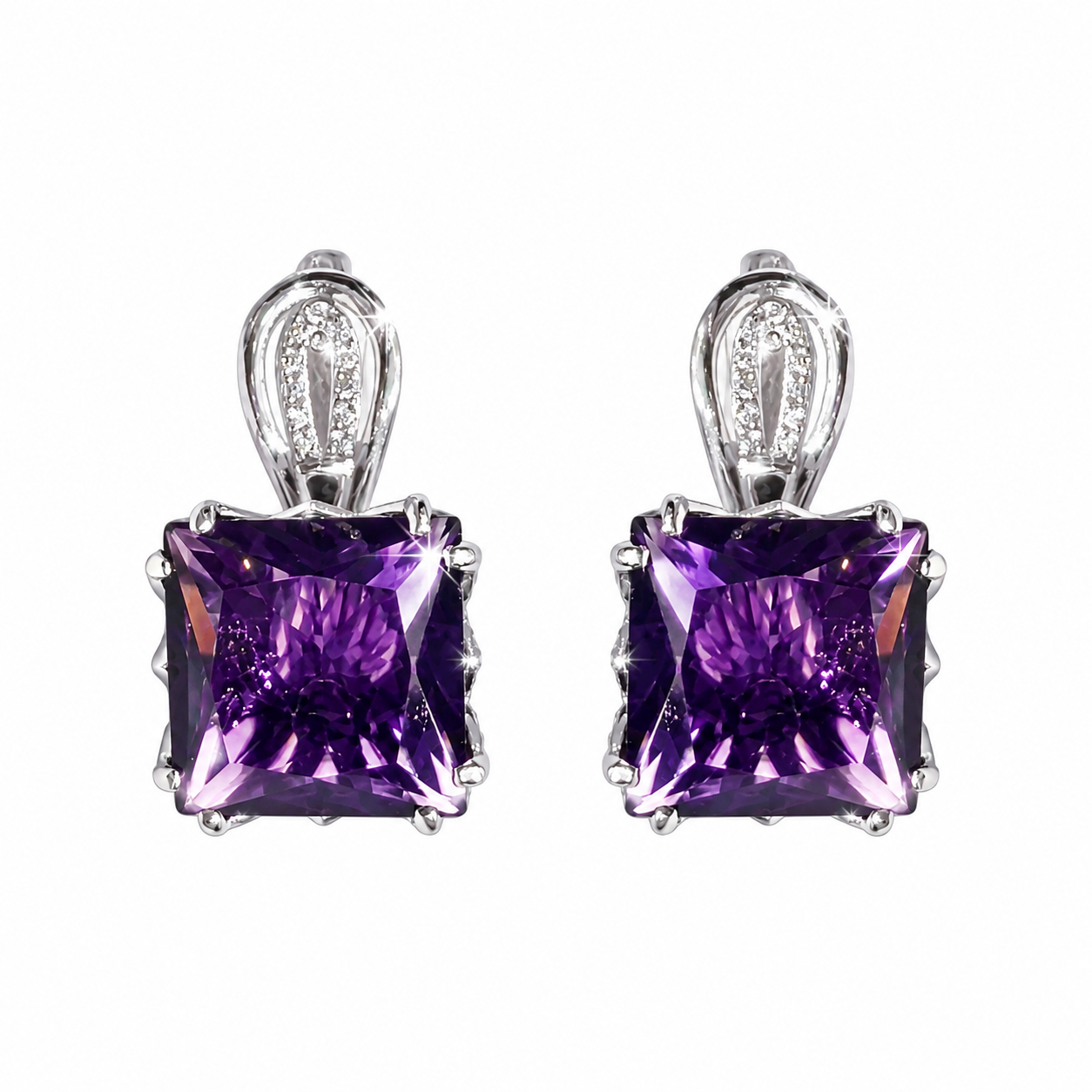 Серьги из серебра с фианитом Анжелика 02-1133кв 02-1133кв