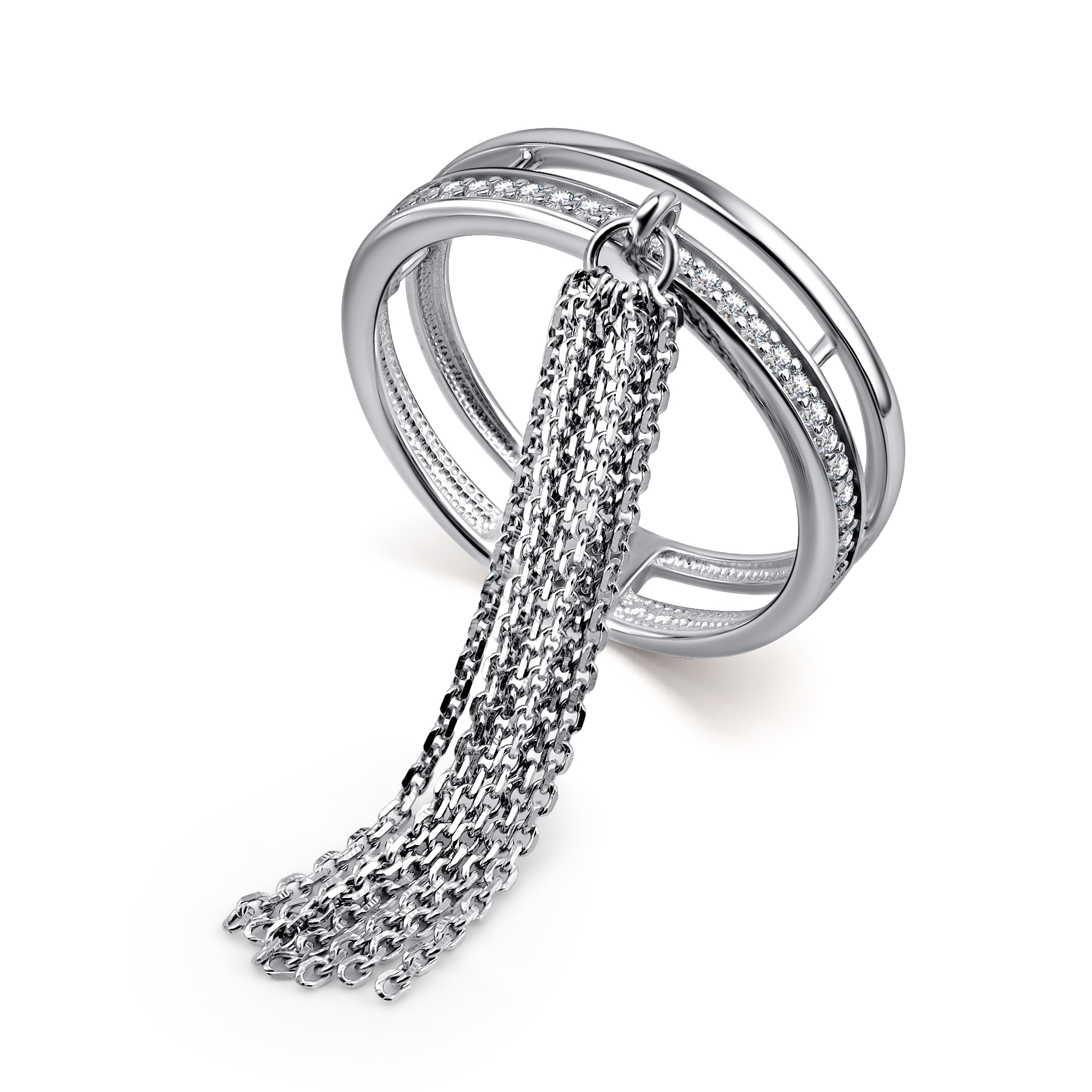 Кольцо из серебра с фианитом Алькор 01-4569/00кц-00 01-4569/00кц-00