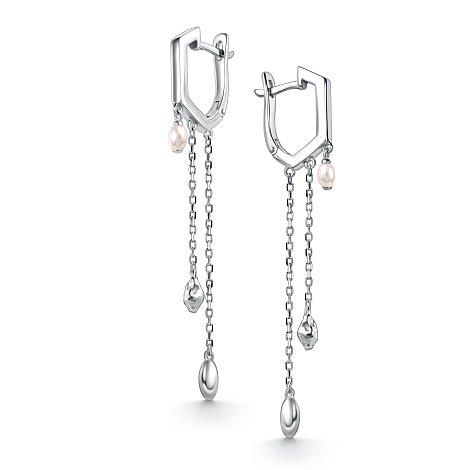 Серьги из серебра Алькор 02-5037/0жсв-00 02-5037/0жсв-00