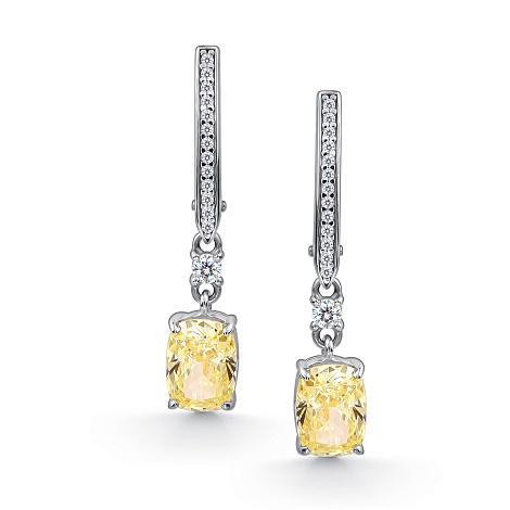 Серьги из серебра с фианитом Алькор 02-4762/0бт6-00 02-4762/0бт6-00